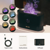 FlameGlow Ultrasonic Aroma Diffuser: The Warmth of Fire, the Calm of Aromatherapy